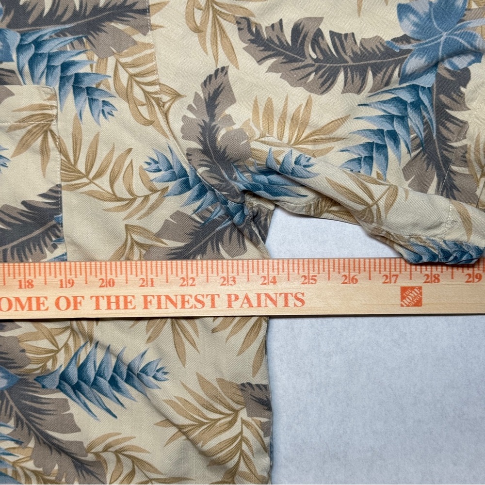 Banana Cabana 100% Silk Mens Hawaiian Tropical Floral S/S Button Up Shirt Sze XL - Picture 7 of 8